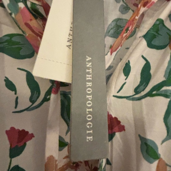 NWT! Anthropologie Floral Maxi Dress with Puff Sleeves - Size XL - Picture 3 of 5